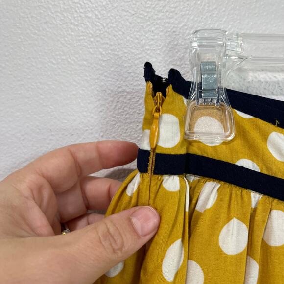 Anthropologie Comme Toi Yellow Polka Dot Skirt Size M Midi Retro - Picture 7 of 10